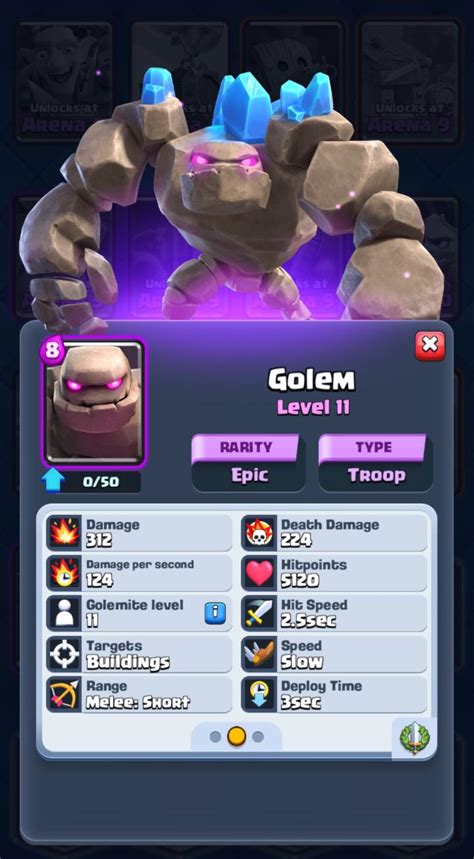 the golem clash royale